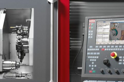 TRAUB TNL32-11 sliding/fixed headstock automatic lathe cuts machining time