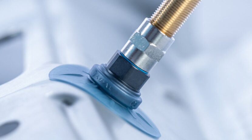 COVAL CTC bell-type suction cups hold fast to sheet metal