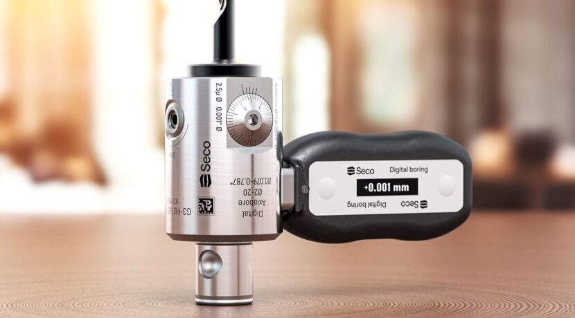 Digital Axial Boring Heads Seco eliminates inaccurate boring head adjustments